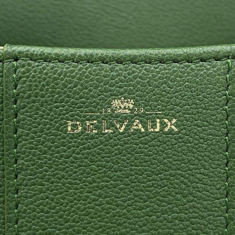 مملوكة مسبقًا Delvaux Brillon 2Way Handbag Green Leather Size Mini
