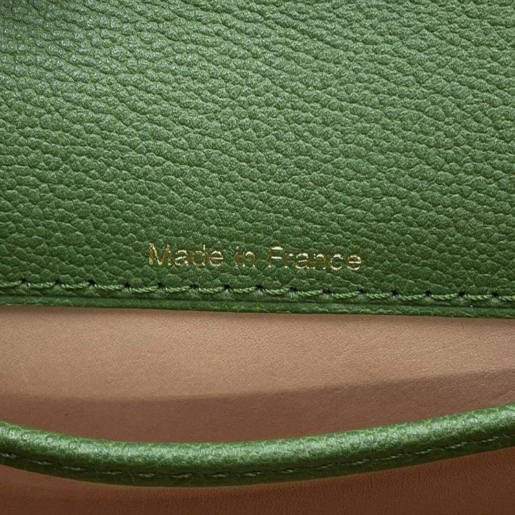 مملوكة مسبقًا Delvaux Brillon 2Way Handbag Green Leather Size Mini