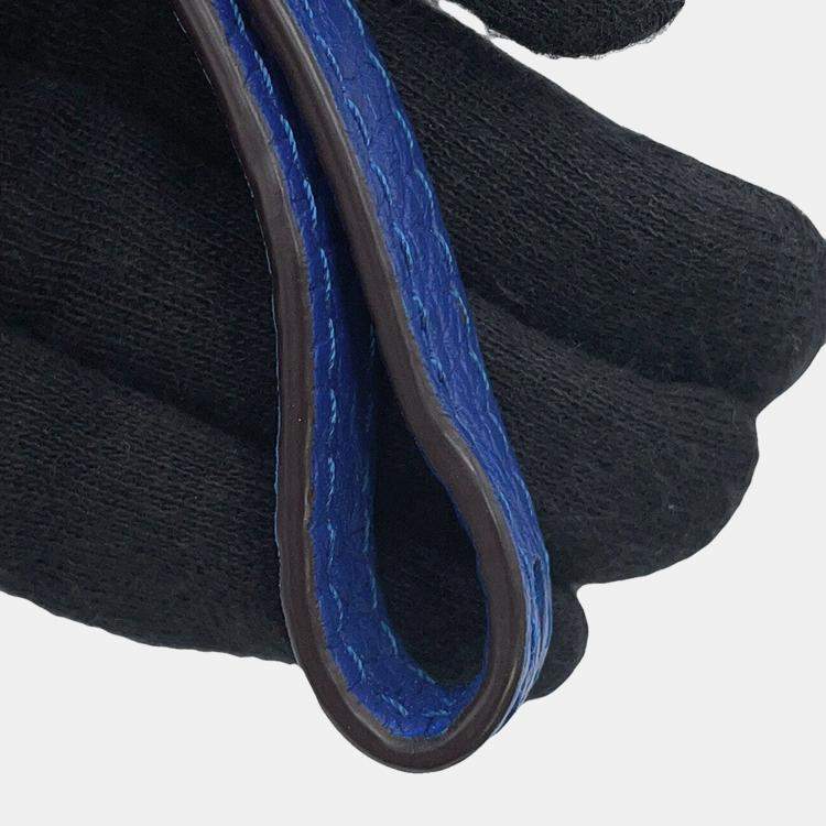 Pre Owned Delvaux Pan Swing 2Way Handbag Blue Leather