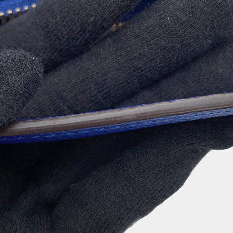 Pre Owned Delvaux Pan Swing 2Way Handbag Blue Leather