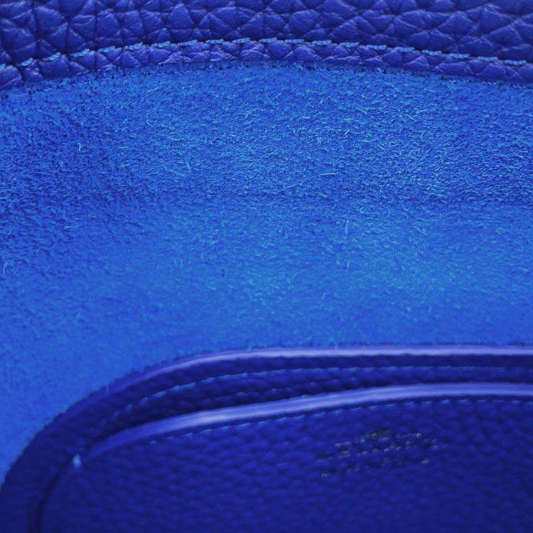 Pre Owned Delvaux Pan Swing 2Way Handbag Blue Leather