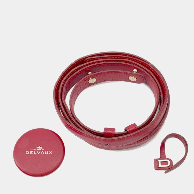 Pre Owned Delvaux Brillon Lipstick Box Calf Leatherleather Size Mm