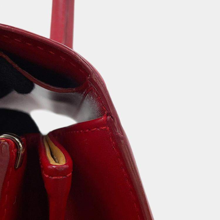 Pre Owned Delvaux Brillon Lipstick Box Calf Leatherleather Size Mm