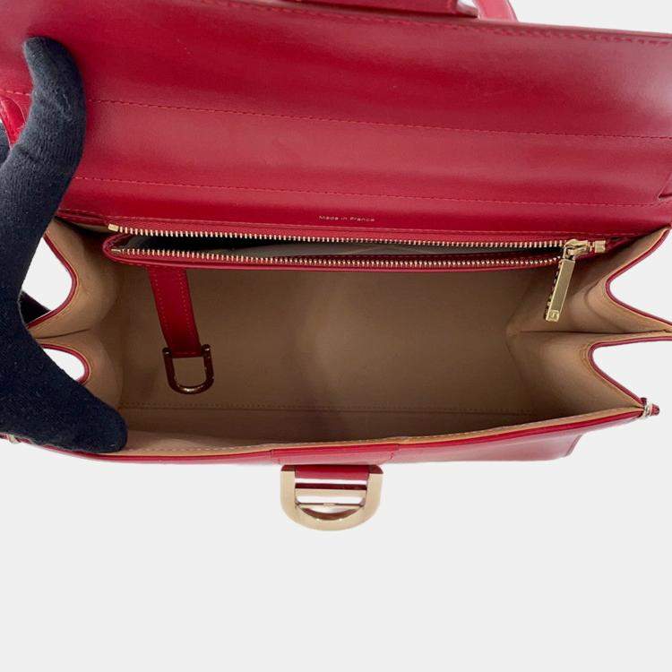 Pre Owned Delvaux Brillon Lipstick Box Calf Leatherleather Size Mm