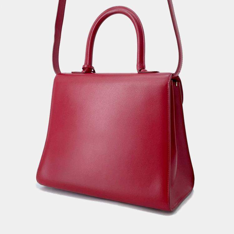 Pre Owned Delvaux Brillon Lipstick Box Calf Leatherleather Size Mm