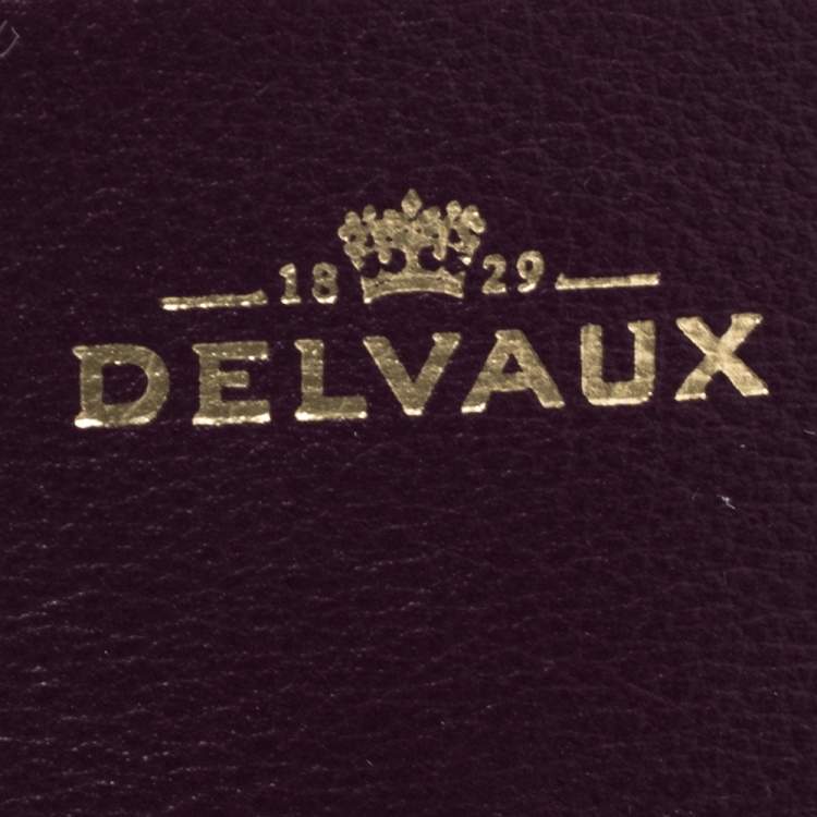 Pre Owned Delvaux Gold/Purple Leather Iron Shield Mini Madame Crossbody Bag 