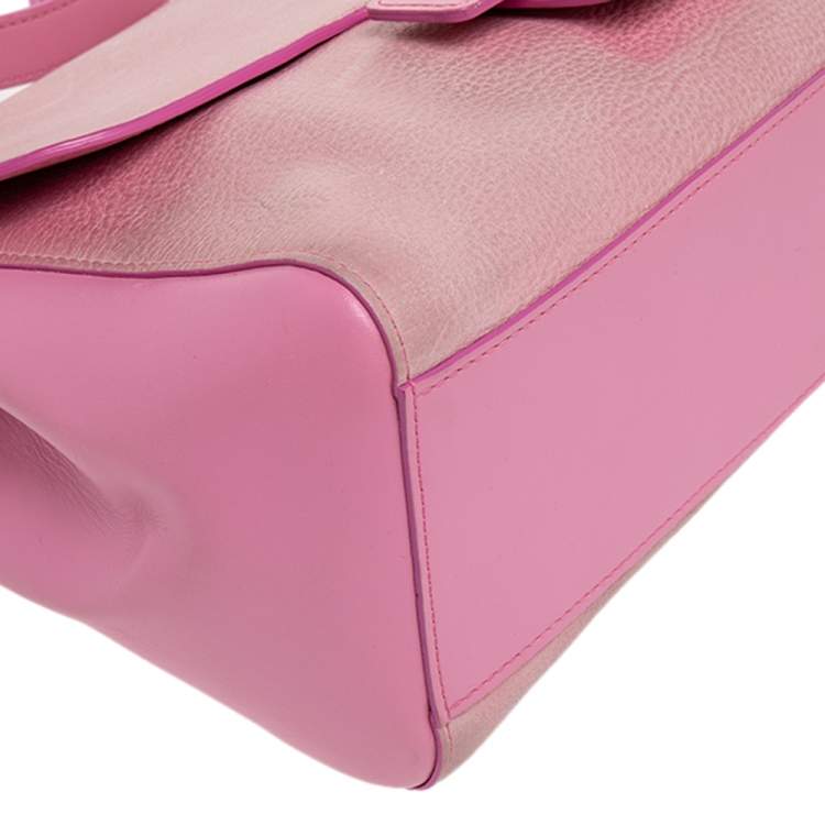 Pre Owned Devlaux Pink Leather Flap Shoulder Bag
