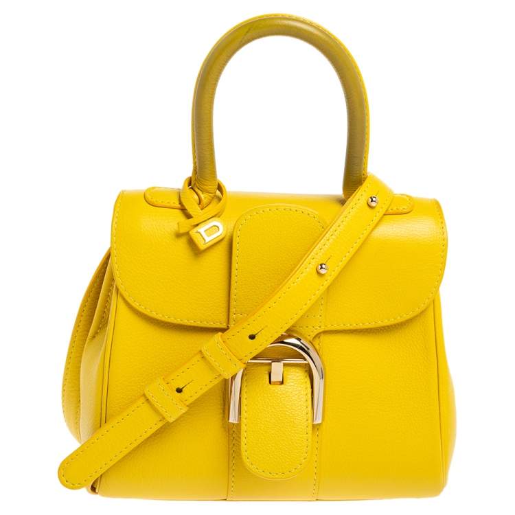 Delvaux Yellow Leather Mini Le Brillant Top Handle Bag Delvaux | The ...
