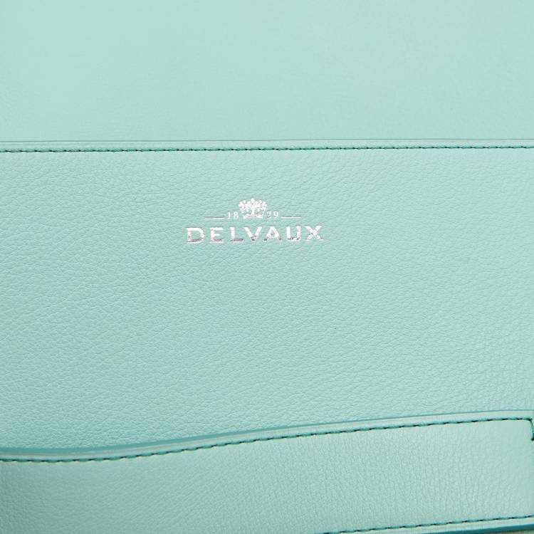 Pre Owned Delvaux Turquoise Leather Madame PM Shoulder Bag 