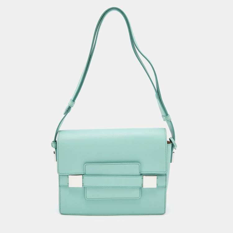 Delvaux Madame Shoulder Bag Patent Mini Green 134333235