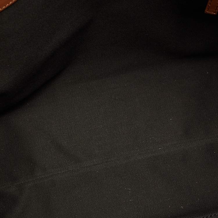 Pre Owned حقيبة ديميلير طوكيو قماش طبيعي / بني وجلد