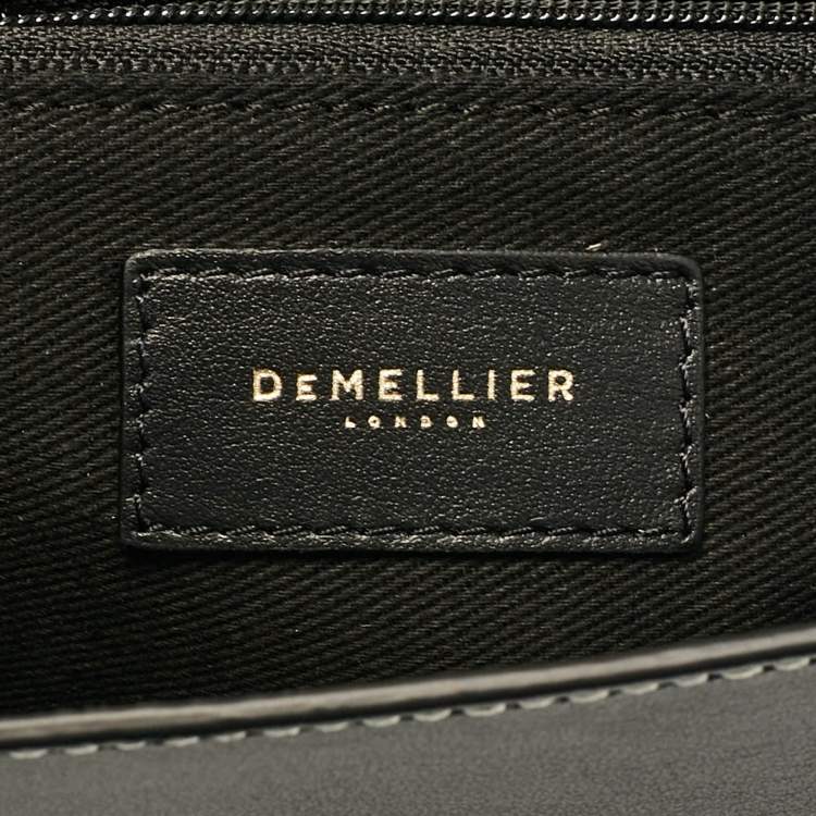 Pre Owned DeMellier Black Leather Flap Crossbody Bag