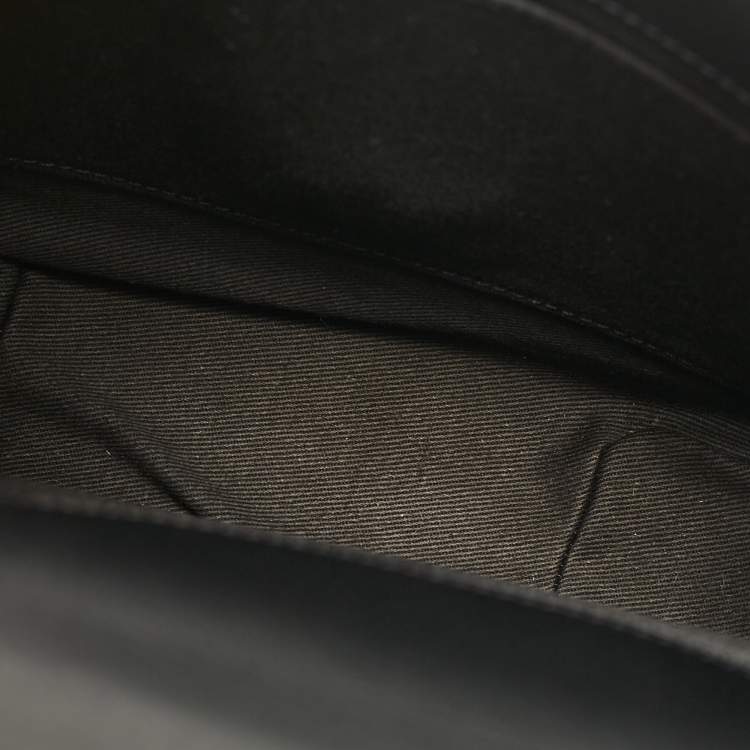 Pre Owned DeMellier Black Leather Flap Crossbody Bag