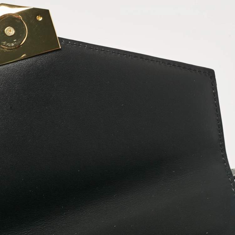 Pre Owned DeMellier Black Leather Flap Crossbody Bag
