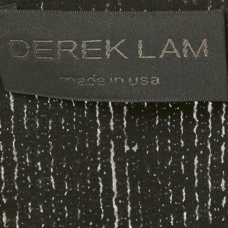 مملوكة مسبقًا Derek Lam Metallic Sequin Embellished Silk Bolero M