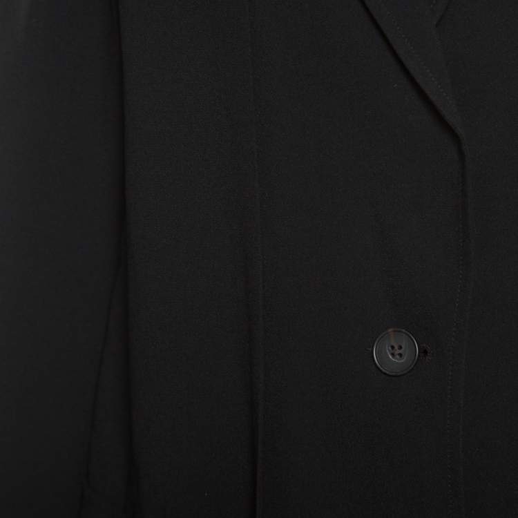 Pre Owned 10 Crosby Derek Lam Black Crepe Faux Vest Detail Layered Blazer S