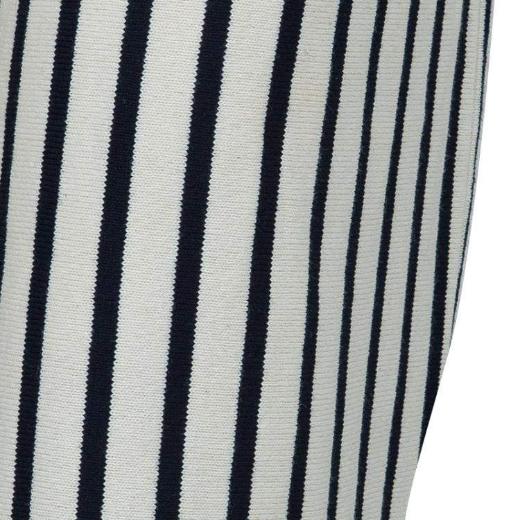 Pre Owned 10 Crosby Derek Lam Striped Cotton Trousers S