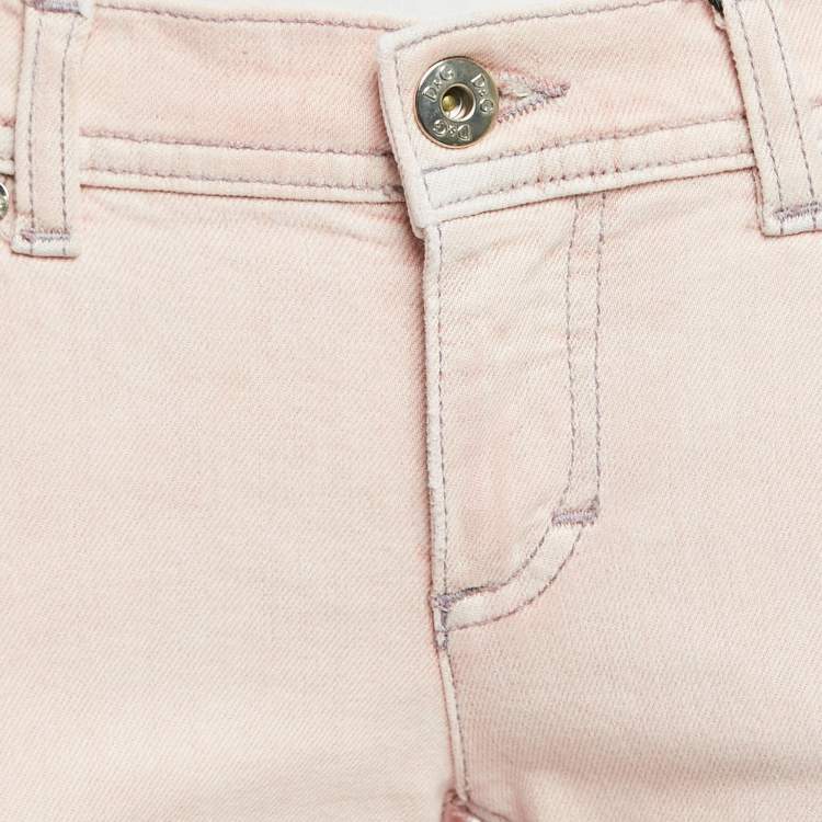 Pre Owned D&G Pink Denim Low Waist Straight Leg Jeans M Waist 30"