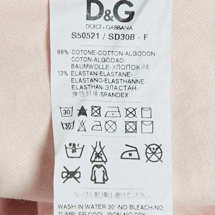 Pre Owned D&G Pink Denim Low Waist Straight Leg Jeans M Waist 30"