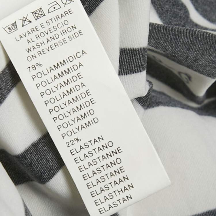 Pre Owned D&G Underwear Black/White Printed Jersey Camisole M