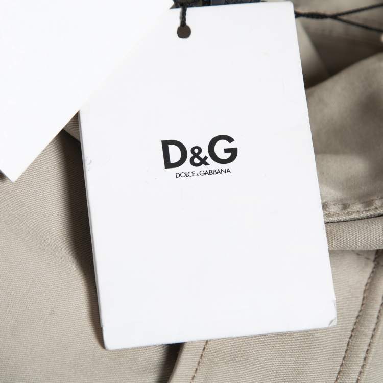 Pre Owned D&G Beige Cotton Capri Pants M