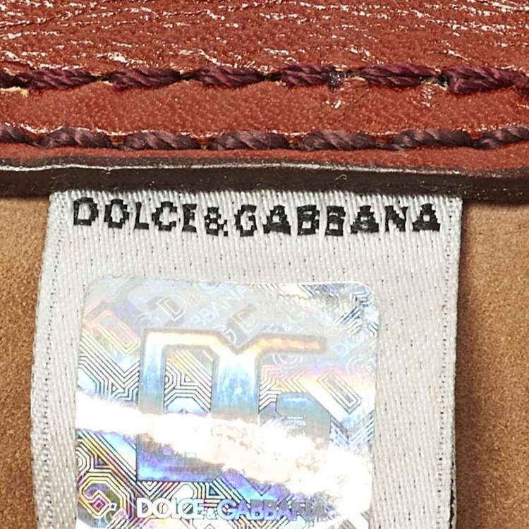 Pre Owned D&G 80 CM Buckle Belt Brick Red Leather