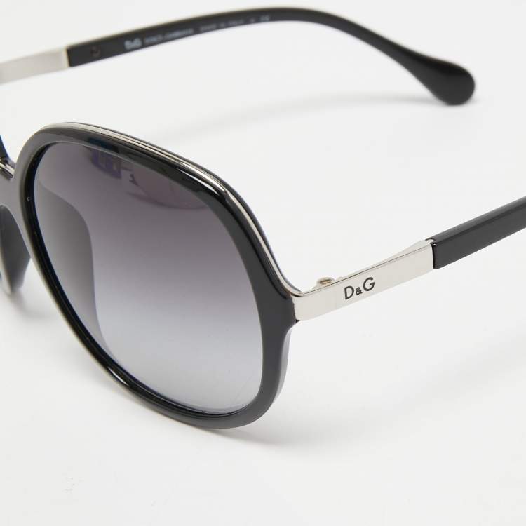 Pre Owned D&G Black Gradient 8089 Oversized Sunglasses