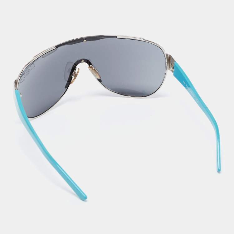 Pre Owned D&G Black/Blue DG6011b Shield Sunglasses