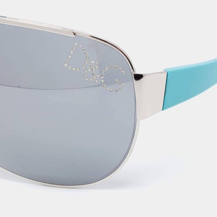 Pre Owned D&G Black/Blue DG6011b Shield Sunglasses