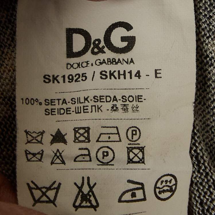 Pre Owned D&G Brown Tiger Pattern Cotton Knit T-Shirt S