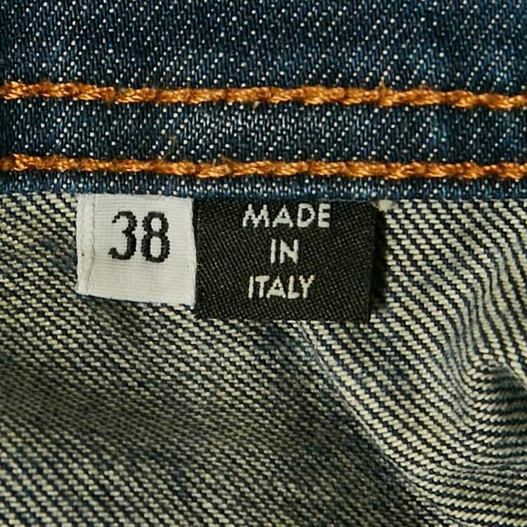 Pre Owned D&G Blue Washed Denim Cargo Low waist Jeans S Waist 30"