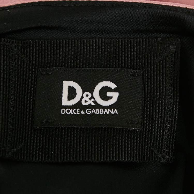 Pre Owned D&G Pink Satin Sleeveless Mini Dress M