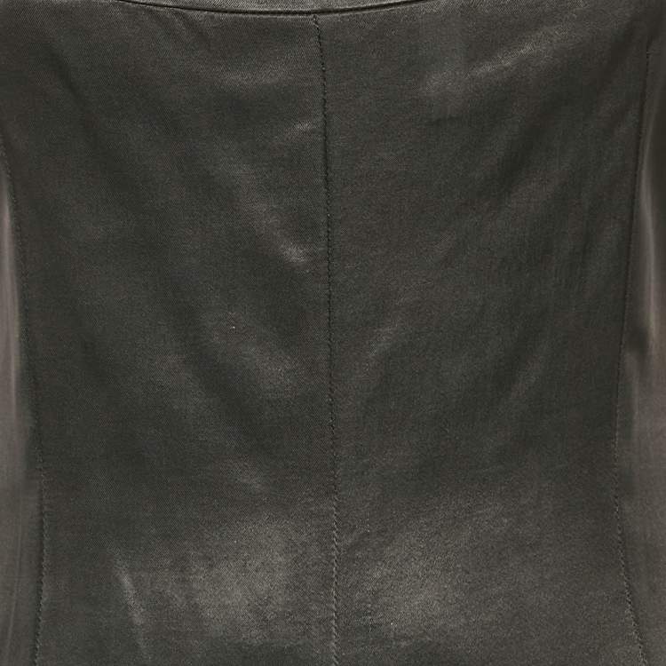 Pre Owned D&G Black Crepe Sleeveless Midi Dress M