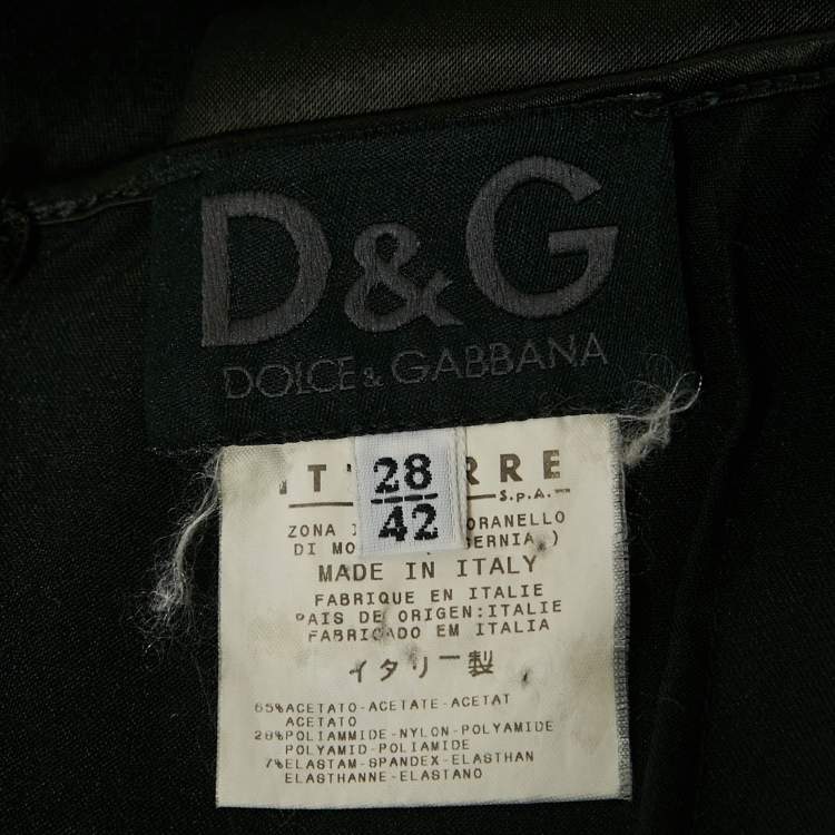 Pre Owned D&G Black Crepe Sleeveless Midi Dress M