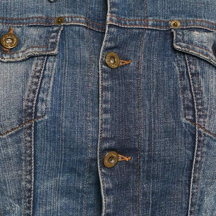 Pre Owned D&G Blue Denim Button Front Jacket S