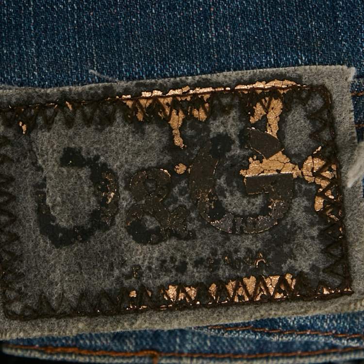 Pre Owned D&G Blue Denim Button Front Jacket S
