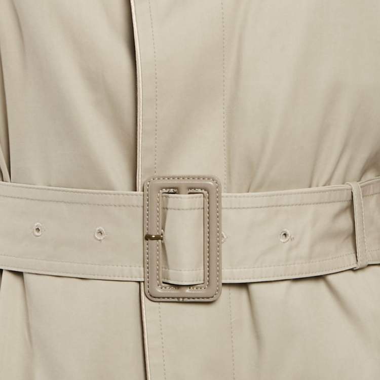 Pre Owned D&G Beige Cotton Belted Mid-Length Coat S