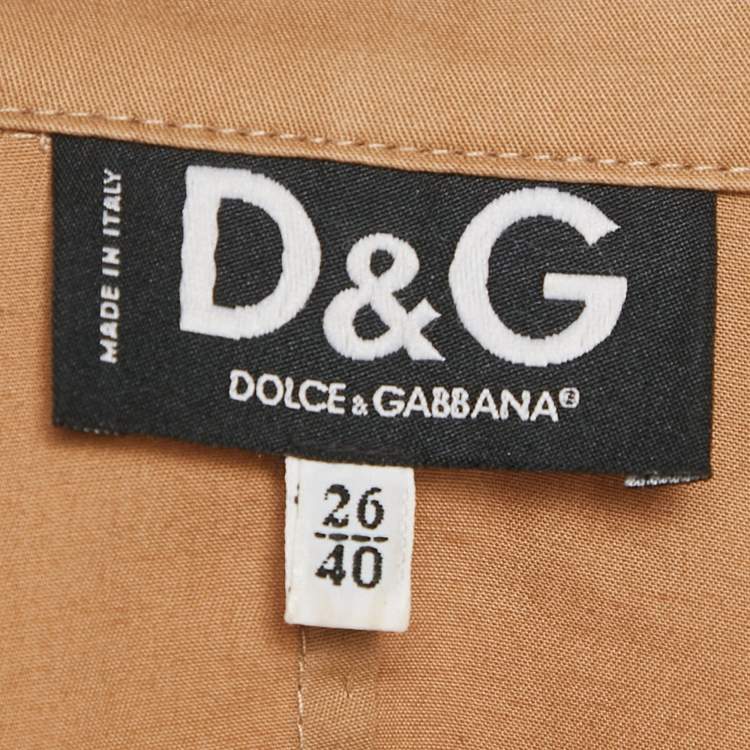 Pre Owned D&G Brown Cotton Button Front Jacket S