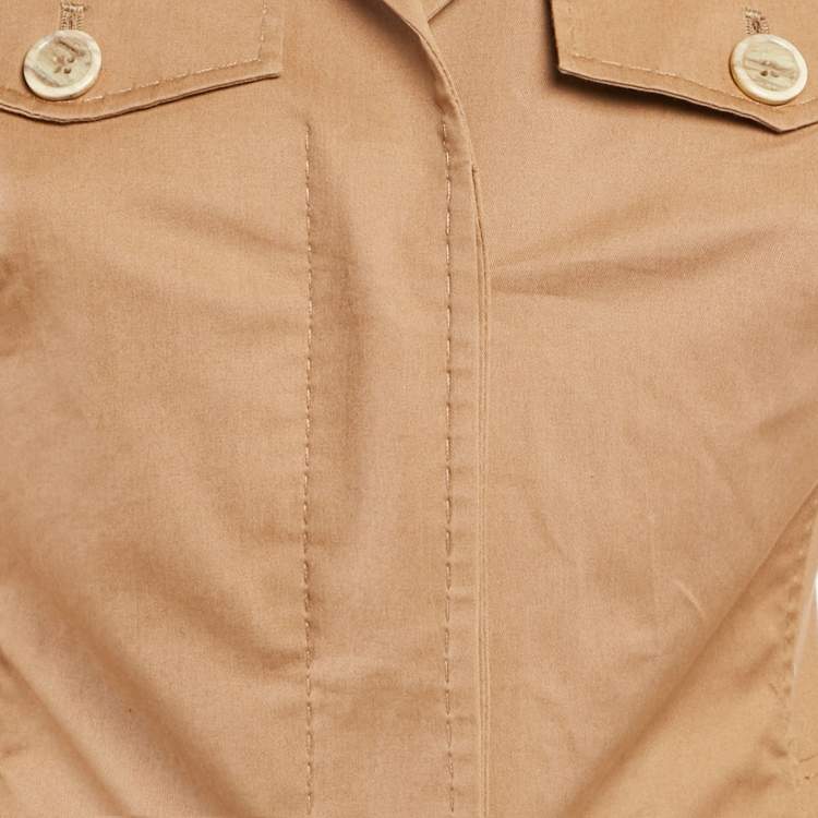 Pre Owned D&G Brown Cotton Button Front Jacket S