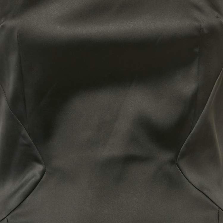 Pre Owned D&G Black Satin Sleeveless Sheath Dress M