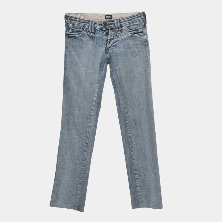 Pre Owned D&G Blue Denim Boot Cut Jeans S Waist 26"
