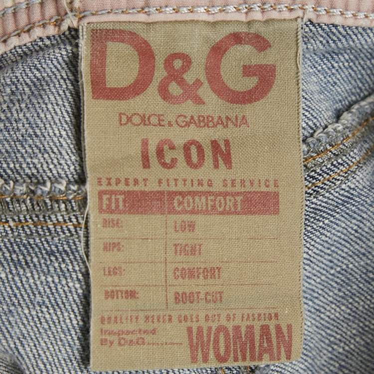 Pre Owned D&G Blue Denim Boot Cut Jeans S Waist 26"
