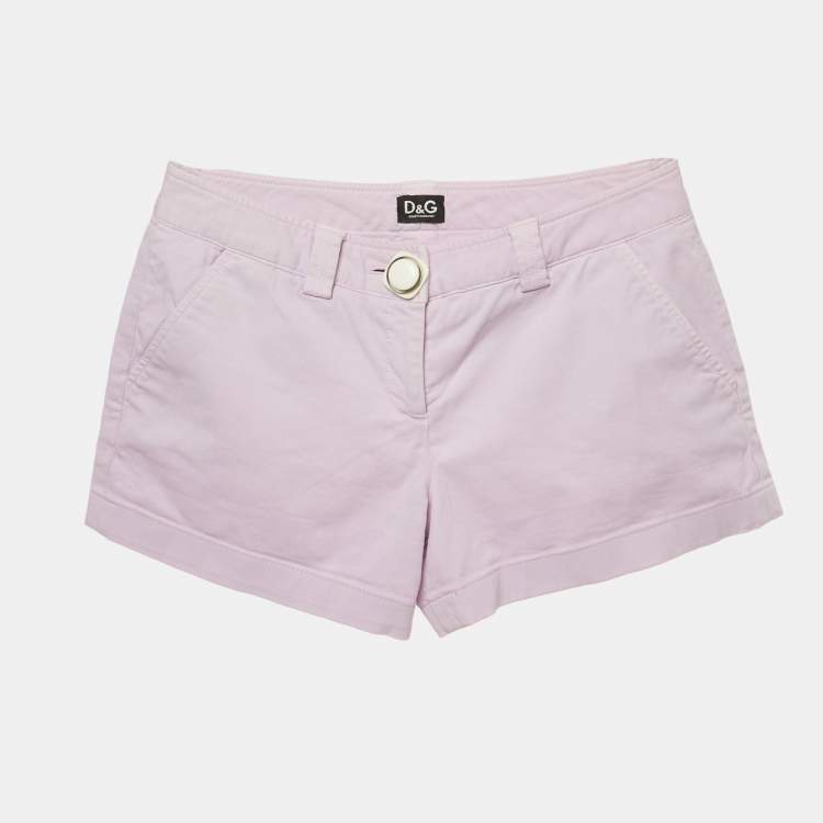 Pre Owned D&G Purple Cotton Shorts XS Waist 26"