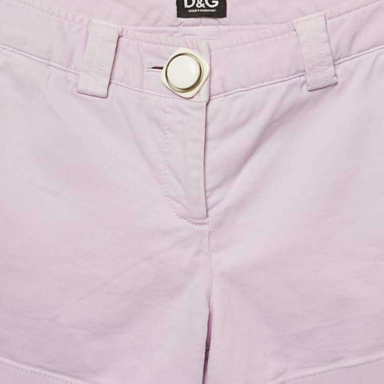 Pre Owned D&G Purple Cotton Shorts XS Waist 26"