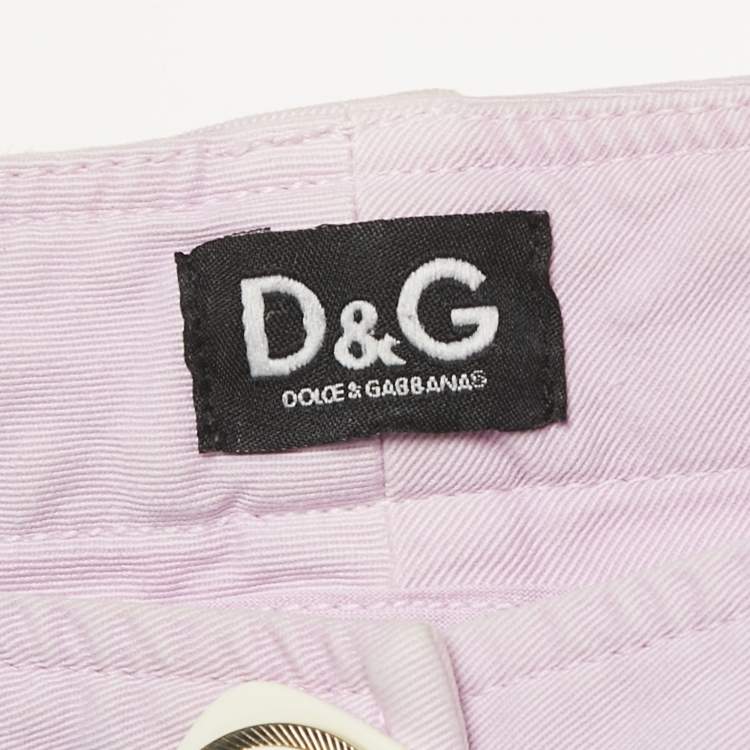 Pre Owned D&G Purple Cotton Shorts XS Waist 26"