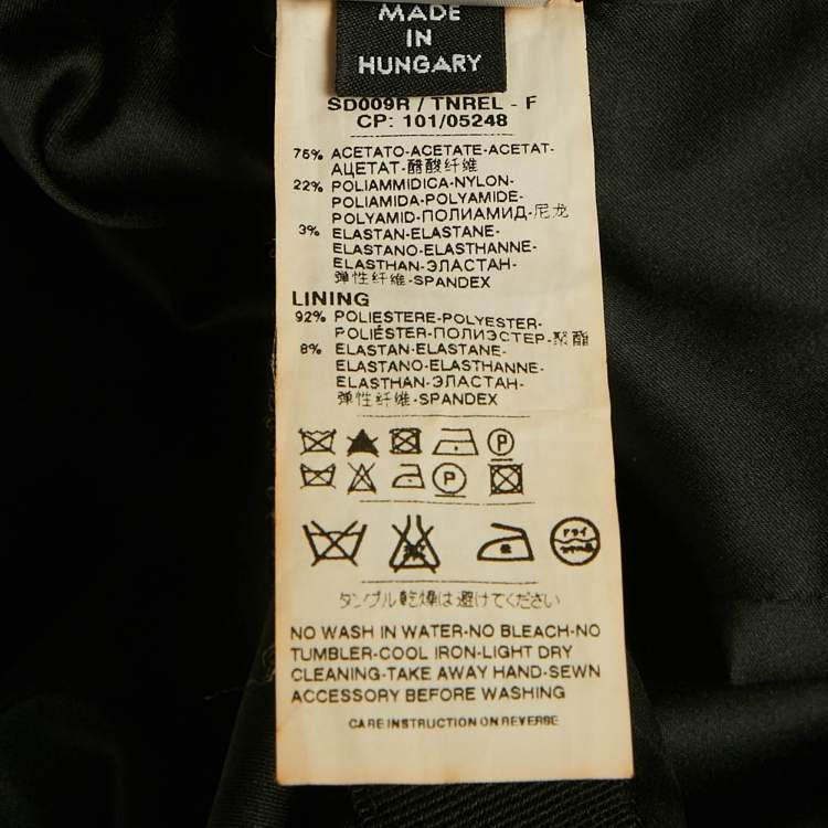 Pre Owned D&G Gold Stud Embellished Satin Sleeveless Mini Dress S