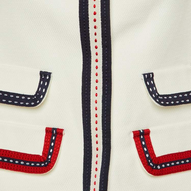 Pre Owned D&G Tri Color Cotton Front Pockets Breasted Blazer S
