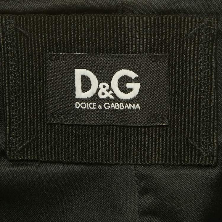 Pre Owned D&G Black Satin Sleeveless Short Dress S