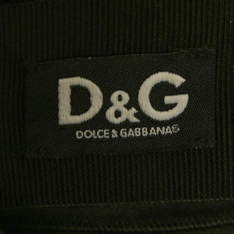 Pre Owned D&G Black Sequin & Satin Pencil Skirt XS