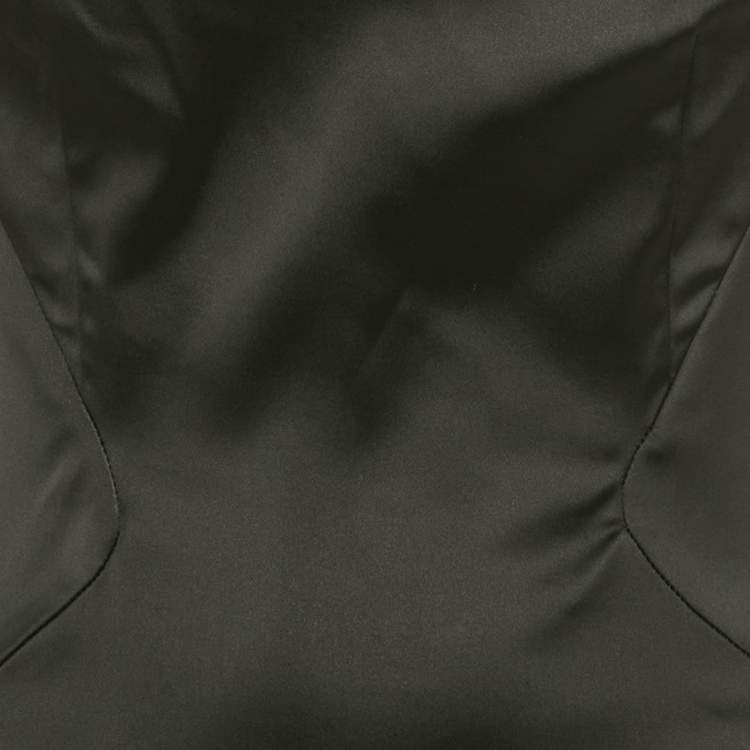 Pre Owned D&G Black Satin Strappy Sheath Dress M